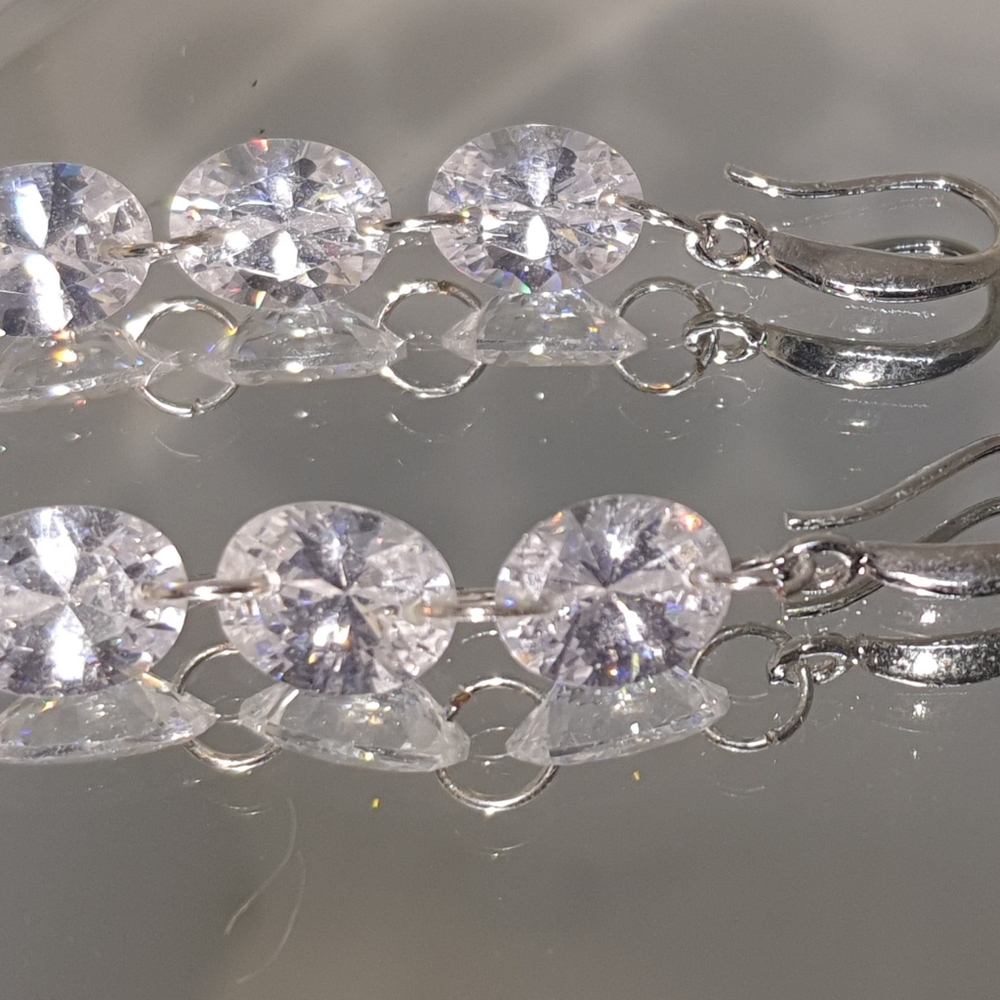 Swarovski Crystal Oval Drop Earrings - Picture 4 of 5